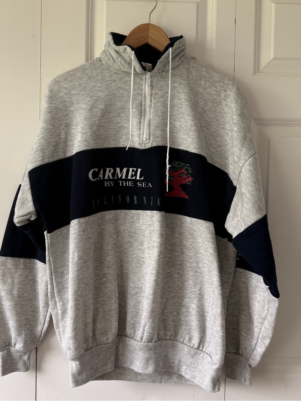 Magic Grey & Navy 'Carmel by the Sea' Half-Zip Pullover Hoodie